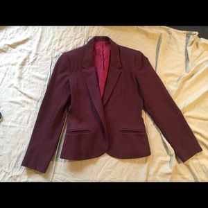 Vintage 2 piece wool suit dark burgundy - size 6